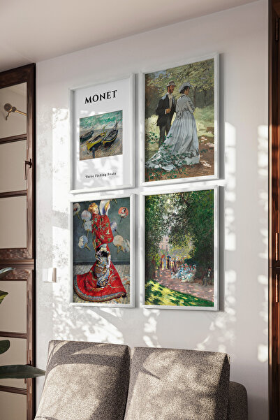 Basquiart Monet set od 4 postera u belim okvirima, set slika br. 53