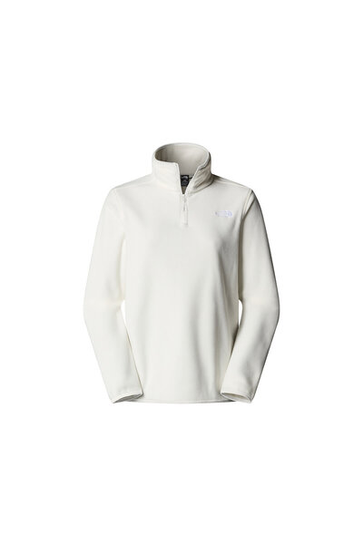 THE NORTH FACE W Glacier Fleece 1/4 Zip Jacket Kadın Outdoor Çeyrek Fermuarlı Polar Üst NF0A8D2JQLI1 Beyaz