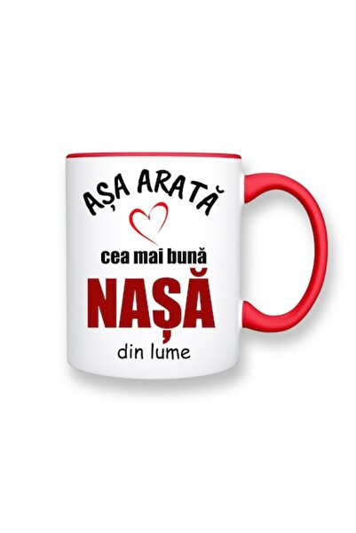 OEM Cană personalizată pentru nașă cu mesajul: „Așa arată cea mai bună nașă d...