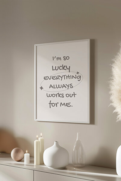 Basquiart Poster cu ramă albă din seria Lucky You, decor de perete nr:10