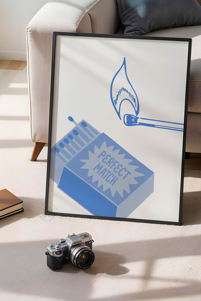 Basquiart Poster cu ramă neagră din seria Lucky You, decor de perete nr:25