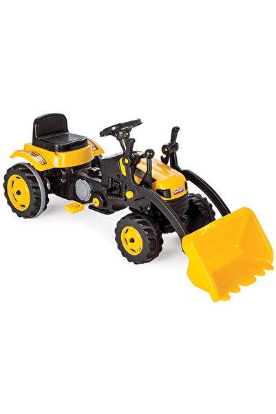 PİLSAN Active children's tractor, with pedals and bucket, equipped with steering wheel, backrest and horn, adjustable seat