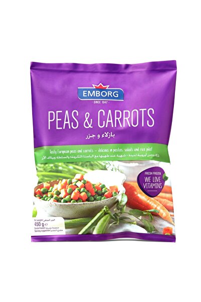 Emborg بازلاء وجزر 450 جرام × 12