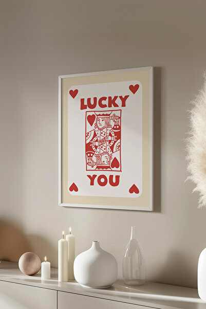 Basquiart Poster cu ramă albă din seria Lucky You, decor de perete nr:62