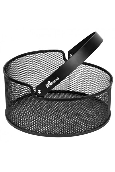 Culinaro Basket with handle HOME, D25.5xh12cm, matte black