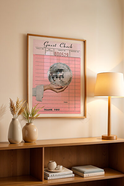 Basquiart Poster cu ramă din lemn din seria Lucky You, decor de perete pictat...