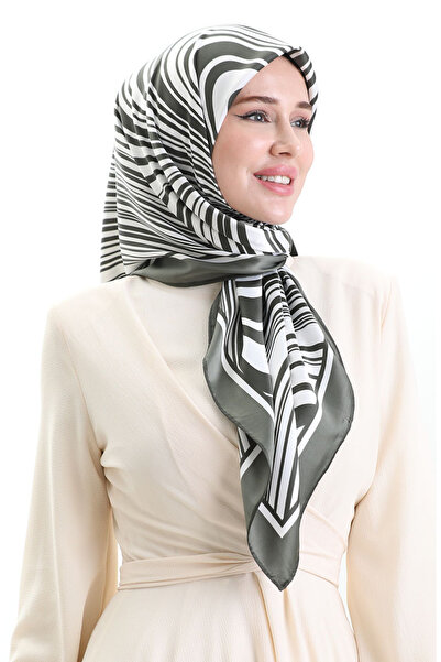 sefamerve Ψηφιακό Φουλάρι Ραγιόν 70301-07 Χακί