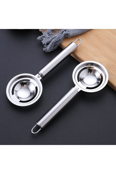 pratikyus Stainless Steel Egg White Separator – Easy and Hygienic Egg Separator Long