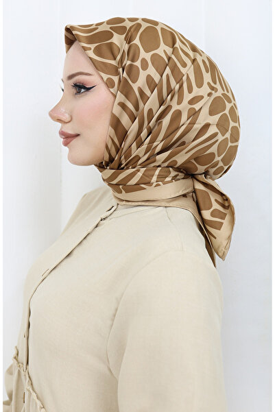 sefamerve Dijital Rayon Eşarp 70302-04 Sütlü kahve