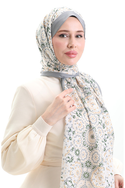 sefamerve Şal moale cu model 70297-17 Stone Emerald Green