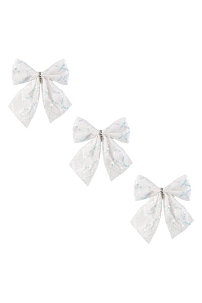 OEM Set de fundițe decorative de Crăciun, albe, 11 cm, 3 buc.