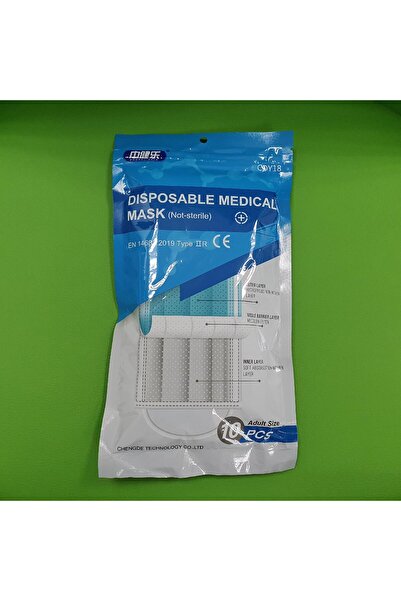 OEM Premium Type IIR Medical Face Mask Set for Adults - Blue, Double Strap, Resealable Pack, 10 Pieces