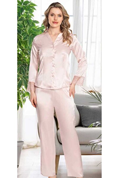 mdm style Set de șase piese din satin cu dantelă pentru poșta de mireasă-360