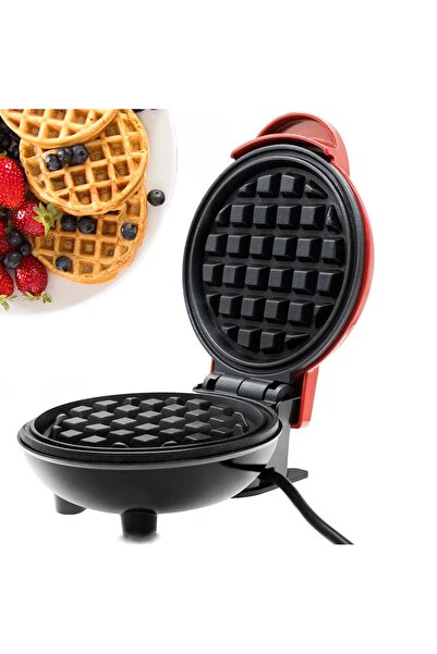 Bukate Mini Waffle Maker, Bukate, Non-stick Plates, Indicator Light, Red