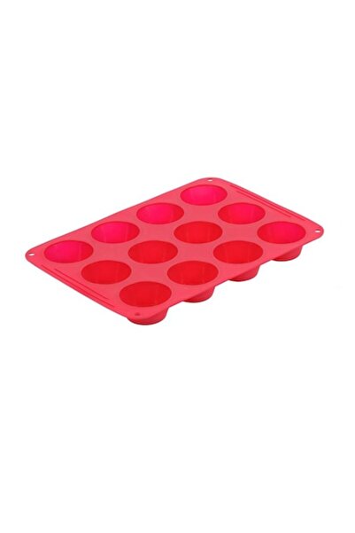 OEM Silicone Cake Mold Kopenpal, 12 Compartments, Red, 34x24x3 cm