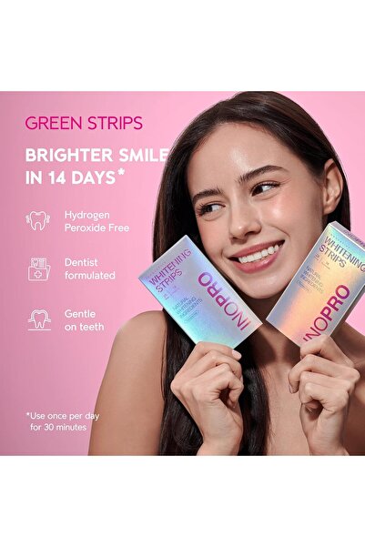 genernic InoPro Teeth Whitening Strips 14 Treatments - Peroxide Free - 28 Strips
