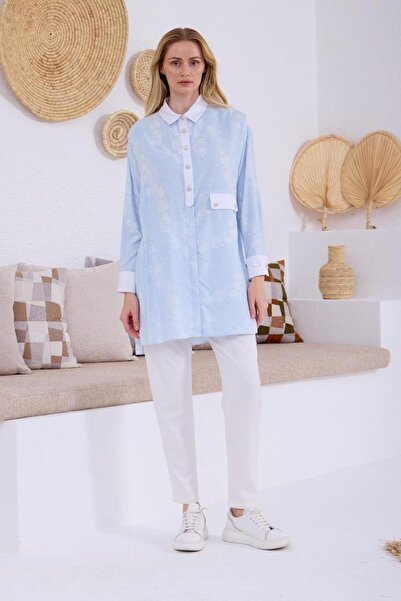 Moodbasic Çizgi Desenli Gömlek Mb11.274 - Mavi