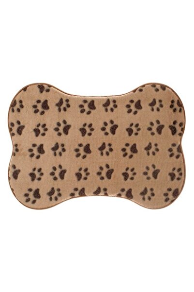 ANTBRO Χαλάκι για σκύλους με σχέδιο πατούσας και αντιολισθητική βάση, μπεζ/κα...