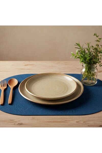 Grand Fine Art 2 Pieces Felt Blue American Service Placemat 33X44 cm
