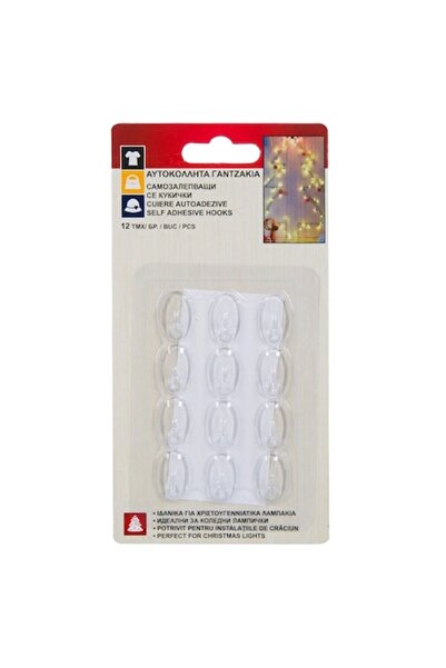 offlimits Set 12 Buc Cuiere Autoadezive Perete/Usa, OffLimits, 2 cm, Plastic