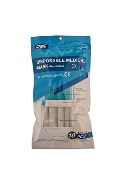 OEM Premium Type IIR Medical Face Mask Set for Adults - Blue, Double Strap, Resealable Pack, 10 Pieces