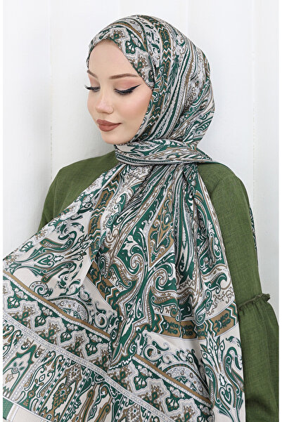 sefamerve Šátek Janjan s etnickým vzorem 70305-02 smaragdově zelený