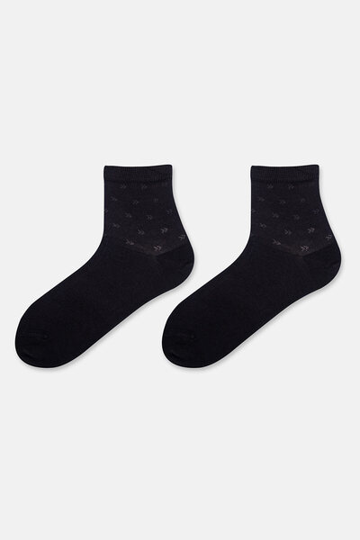 Eros Black Men's 2-Piece Triangle Patterned Bamboo Socks