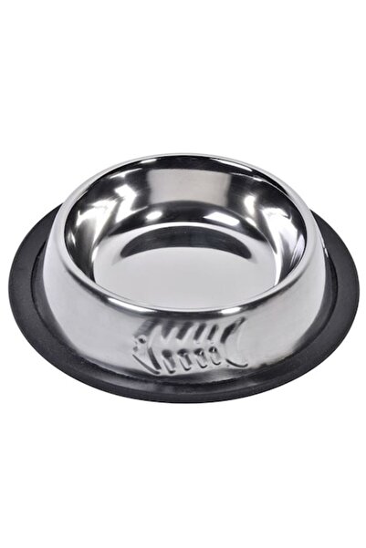 ANTBRO Metal Bowl for Pets with Non-Slip Black Base, 14 cm Diameter, 250 ml