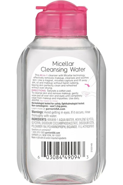 Garnier Micellar Cleansing Water SkinActive - Travel Size 3.5 fl oz (95 g)