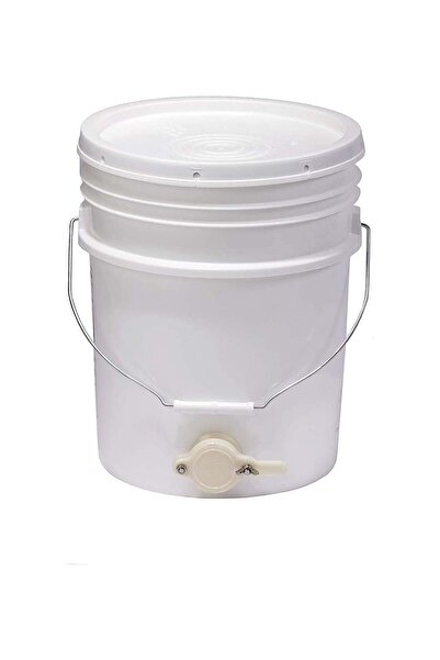 BEEHİVEHOME خزان/دلو تدفق العسل مع صمام بوابة (سعة 25 لترًا)