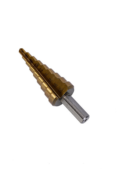 Lawazim Step Drill Bit 4-20mm - Multi Size Spiral Cutter for Metal Wood Plastic Drilling