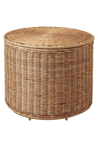 hobiurun Saklama gözlü puf, rattan, el yapımı