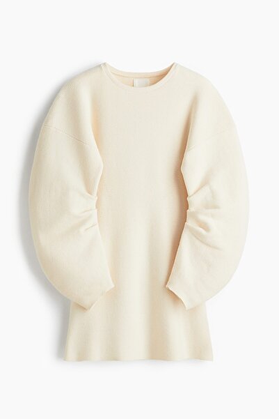 H&M Viskoz Karışımlı ve Lastik Örgülü Elbise