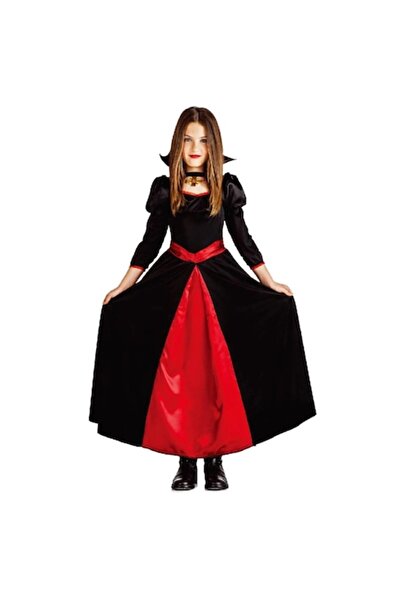 PST Costum de Halloween pentru copii, rochie lungă de vampir 5-6 ani