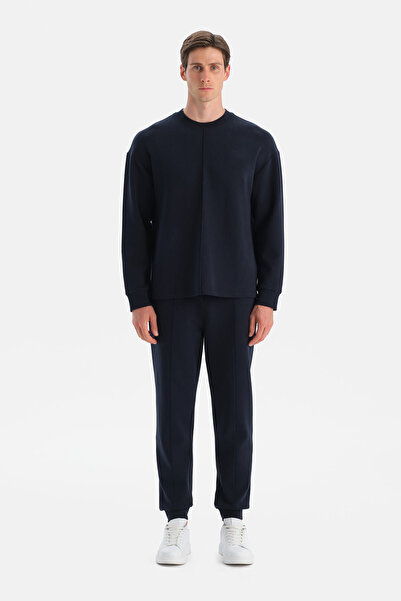 Eros Παντελόνι με ριμπέρια σε μπλε ναυτικό χρώμα