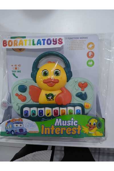 Boratila Toys İlk Piyanom Ördek Oyuncak Sesli ve 3 Fonksiyonlu