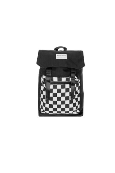 NO BRAND Men's backpack with pockets, black, 28x10x47cm