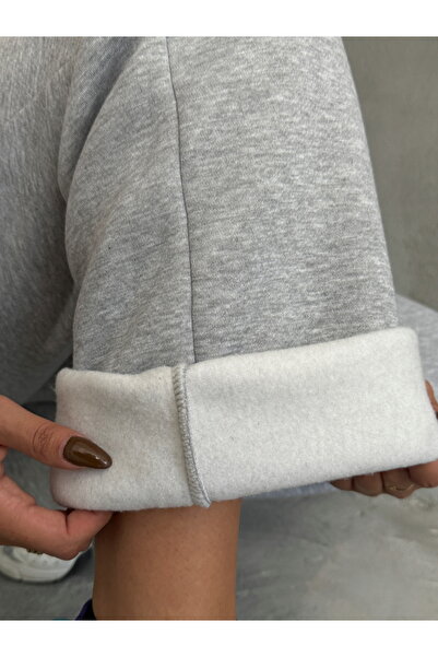Nordmende Kadın Kışlık 3 iplik İçi Polarlı Baggy Eşofman Altı