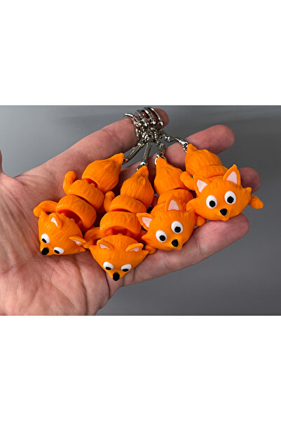 FreshWolf سلسلة مفاتيح على شكل ثعلب متحرك 4 قطع