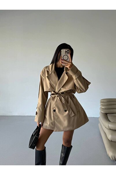Dimalis Kadın Kemerli Trençkot