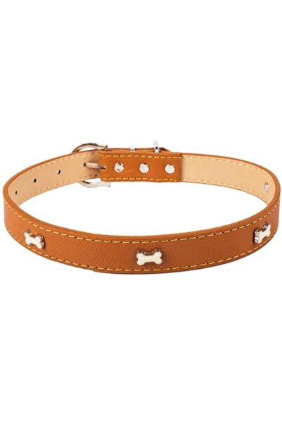 ANTBRO ® Κολάρο για σκύλους από τεχνητό Δερμάτινο, καφέ, 60x2,5 cm