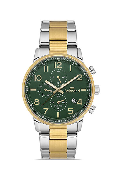 Belmond KNG1149.270 Altın & Yeşil Çelik Kordon Erkek Kol Saati
