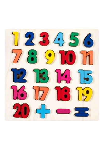 Wonderland Puzzle numere, lemn, multicolor, 23 piese, 28x27.5 cm