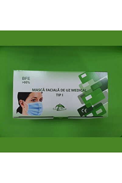 Treat Camouflage 3-Ply Disposable Medical Masks for Adults - 50 Pack, Type I, Hypoallergenic, BFE ≥95%