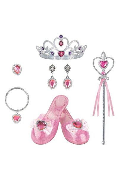 ANTBRO Set de joaca Antbro® cu 6 accesorii de printesa, pantofi, coroana, cercei, inel, bratara si bagheta