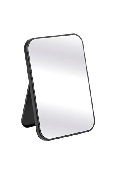 ANTBRO Rectangular Single-Sided Black Table Mirror with Stand, 13.5x20cm