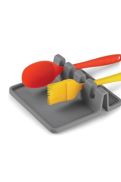 ANTBRO Plastic kitchen utensil holder Antbro®, 4 slots, gray, 13.5x14cm
