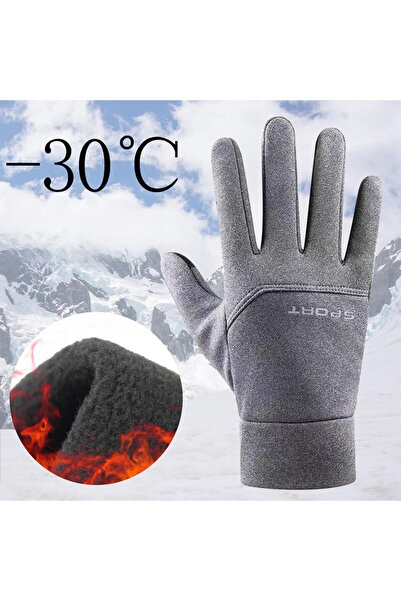 zola Warm winter gloves, M, touchscreen function, unisex, 22.5 cm, gray