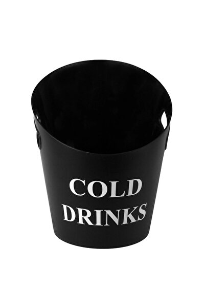 LUSS Large Ice Bucket, Plastic, Black, 10l