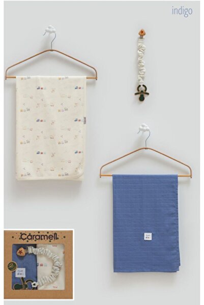 ByBest Beauty Caramell Muslin and Combed Cotton Blanket Set of 3